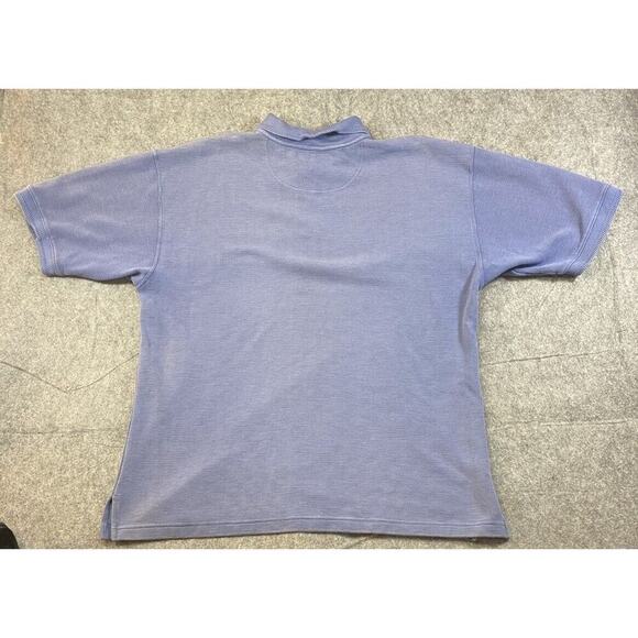 Tommy Bahama Shirt Mens Large Blue Silk Blend Polo Ribbed Golf Outdoor - Picture 10 of 10